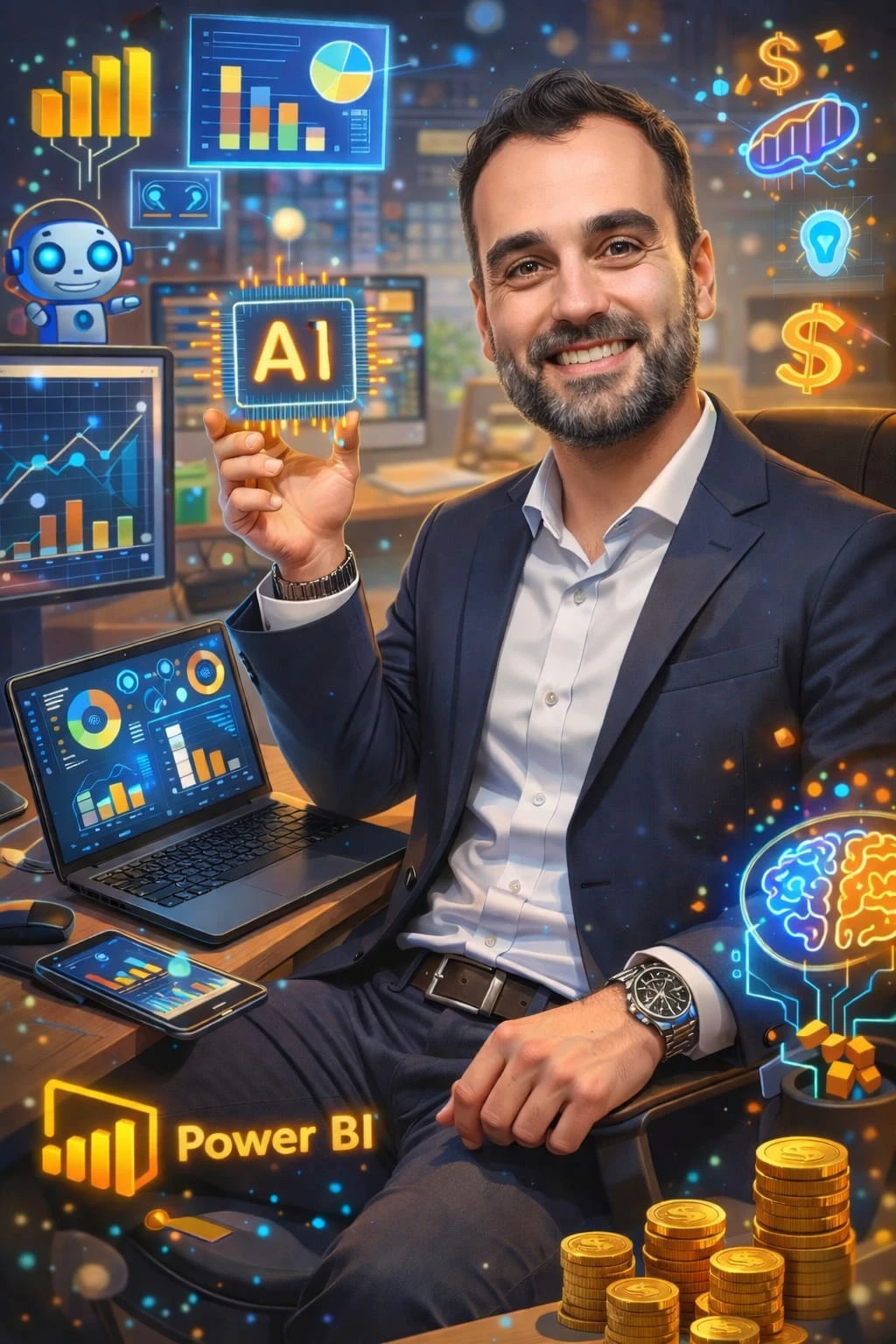 Rodrigo Póvoa in a data analytics and artificial intelligence environment